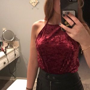 Adorable velvet crop top